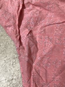 A Line Pink Kurti With Bottom