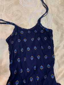 Boho Blue Floral Kurti