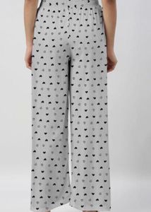 Cute Heart Print Palazzo Pants
