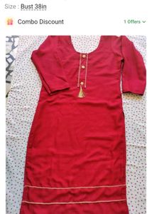 Elegant Blue Kurti with Floral Embroidery