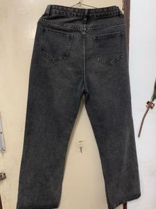 Classic Washed Black Straight Leg Jeans