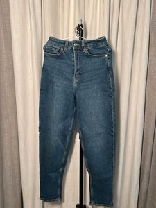 New H&M High Waisted Mom Blue Jeans