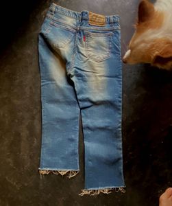 Distressed Hem Jeans