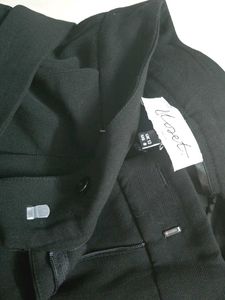 Branded Black High-Waisted Korean Pant