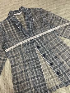 Sheer Plaid Blazer