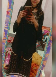 Black Ethnic Sharara For Women