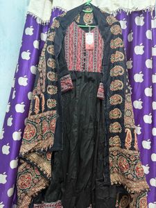 Ethnic Black Printed Kurta Set