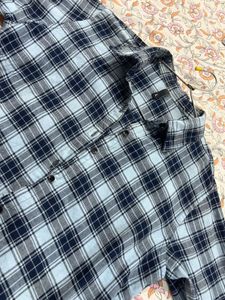 Men's Blue & Navy Plaid Shirt