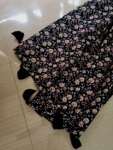 Floral Print scarf with Tassels