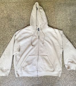 H&M Beige Zip-Up Hoodie