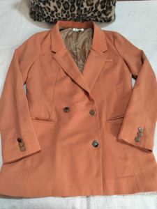Double-breasted Orange Blazer 🧡