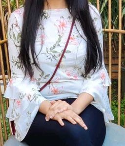 Floral Bell Sleeve Top