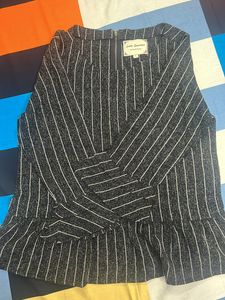 Striped Ruffle Hem Top