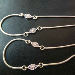 Pure Silver Anklets पायल For Women&amp; Girls. 1 pair