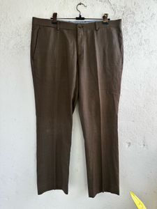 Men's Classic Brown Checkered Trousers
