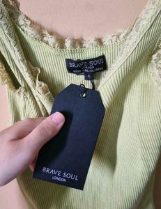 Green Ribbed Bodysuit with Lace Trim