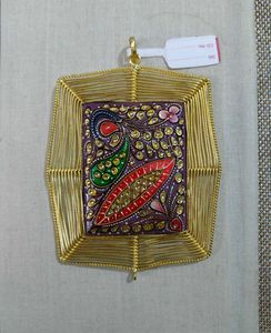 Beautiful Hand Painted Stone Pendant