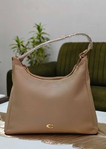 Stylish Taupe Hobo Shoulder Bag