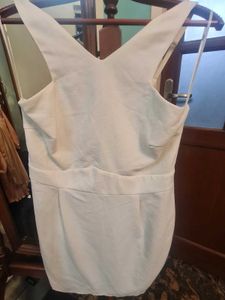 Chic White Knee length Dress