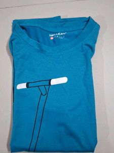 Men's Blue Scooter Graphic T-Shirt