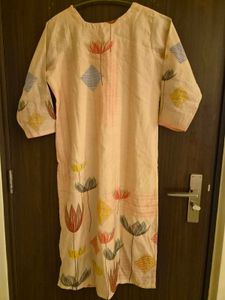 Charming Floral Print Kurta Set L