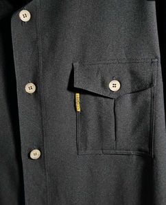 Classic Black Button-Up Work Shirt / size- 46,31