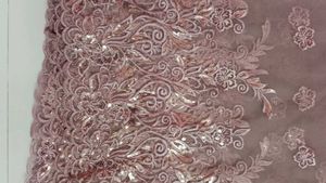 Exquisite Sequin Embroidered Lace Fabric
