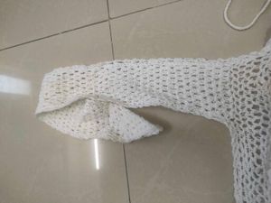 Crochet White Crop Top