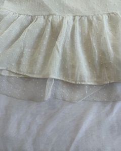 zara  White Embroidered fairy top