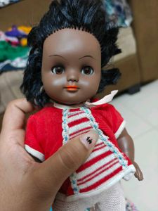Vintage Doll with Red and White Outfit