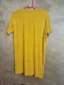 Yellow V-Neck Pocket Tee (Green T-shirt free)