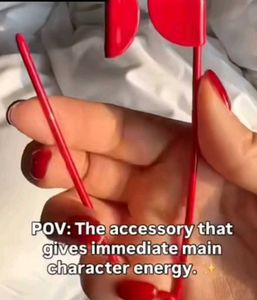 Red Safety Pin Hair Clip