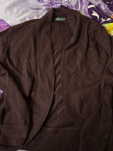 Burgundy Open Front shrug for winters