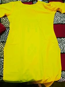 Yellow Crepe Printed Kurta