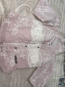 Cute Baby Girls Denim Cargo Pants with tshirt
