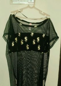 Black Sheer net top