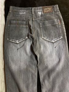 baggy unisex y2k grey wash jeans
