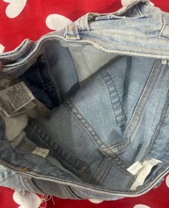Distressed Denim Shorts