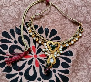 Green & Purple Traditional Jewellery Set
