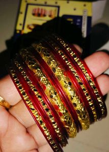 Brand new Red &amp; Gold Bangle Set