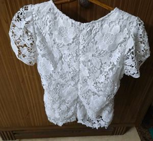 Elegant White Lace Top