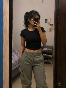 Black Ruched Top