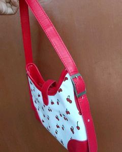 Cute Cherry Print Shoulder Bag