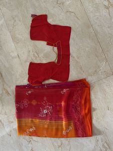 Vibrant Ombre Saree with Embellishments
