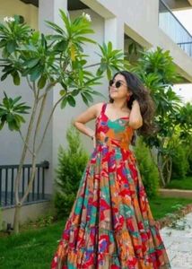Vibrant Floral Print Maxi Dress
