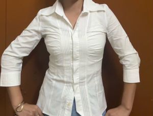 Classic White Button-Up Shirt
