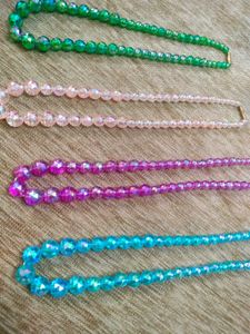Set of Colorful pure crystal beaded chains