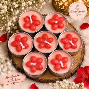 Handmade Cherry Blossom Scented Tealight Candles