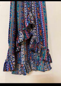 Boho Floral Off-Shoulder Maxi Dress