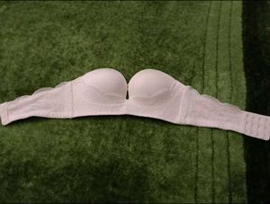 Strapless Lace Trim Bra